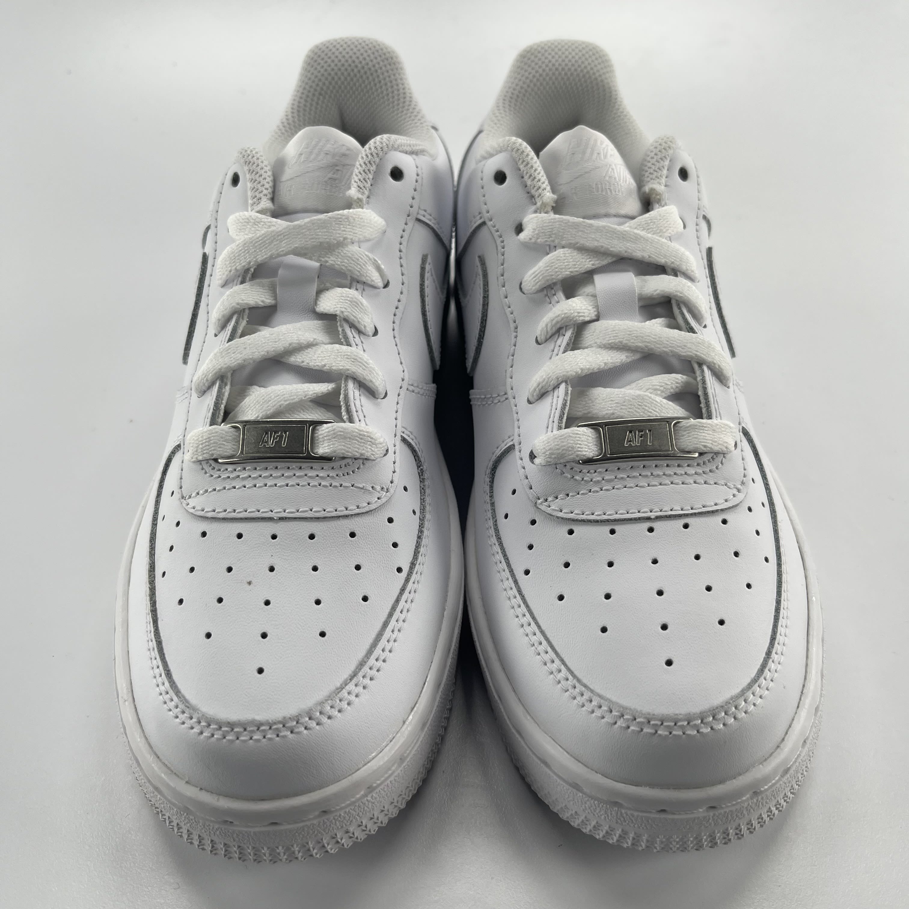 389965 Nike Air Force 1 LE (GS) 'Triple White'