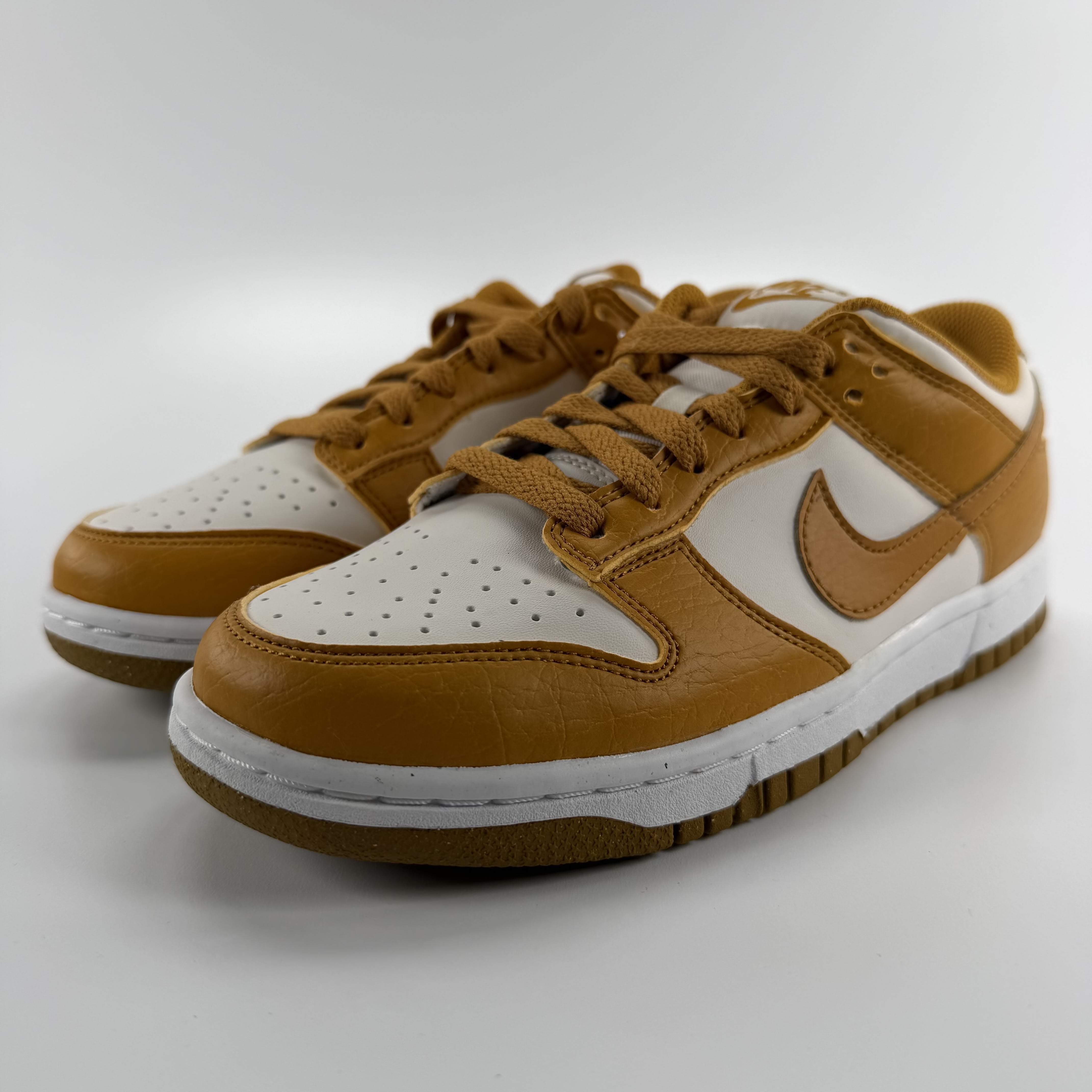 281940 Nike Dunk Low Next Nature Phantom Gold Suede (Women's)