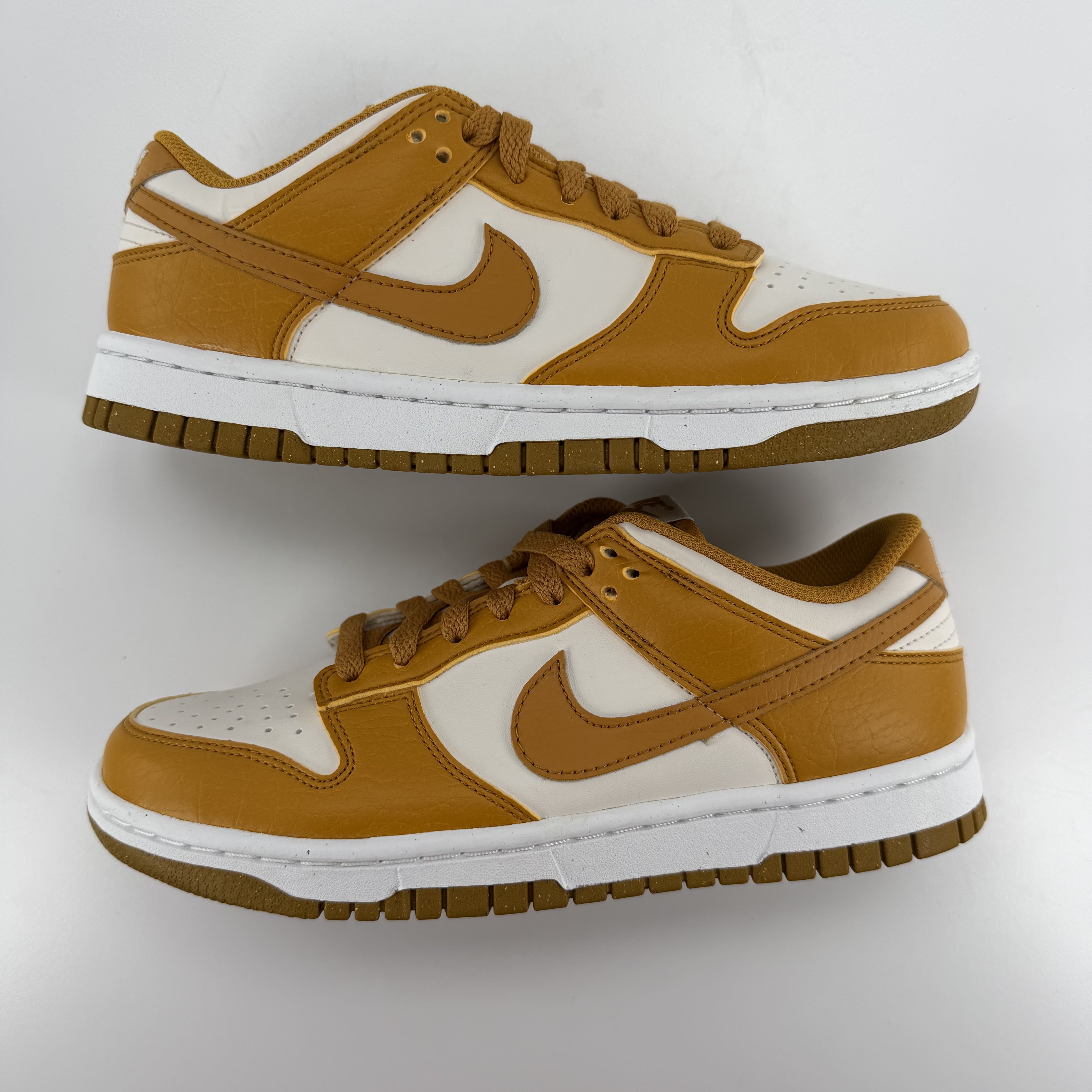 281940 Nike Dunk Low Next Nature Phantom Gold Suede (Women's)