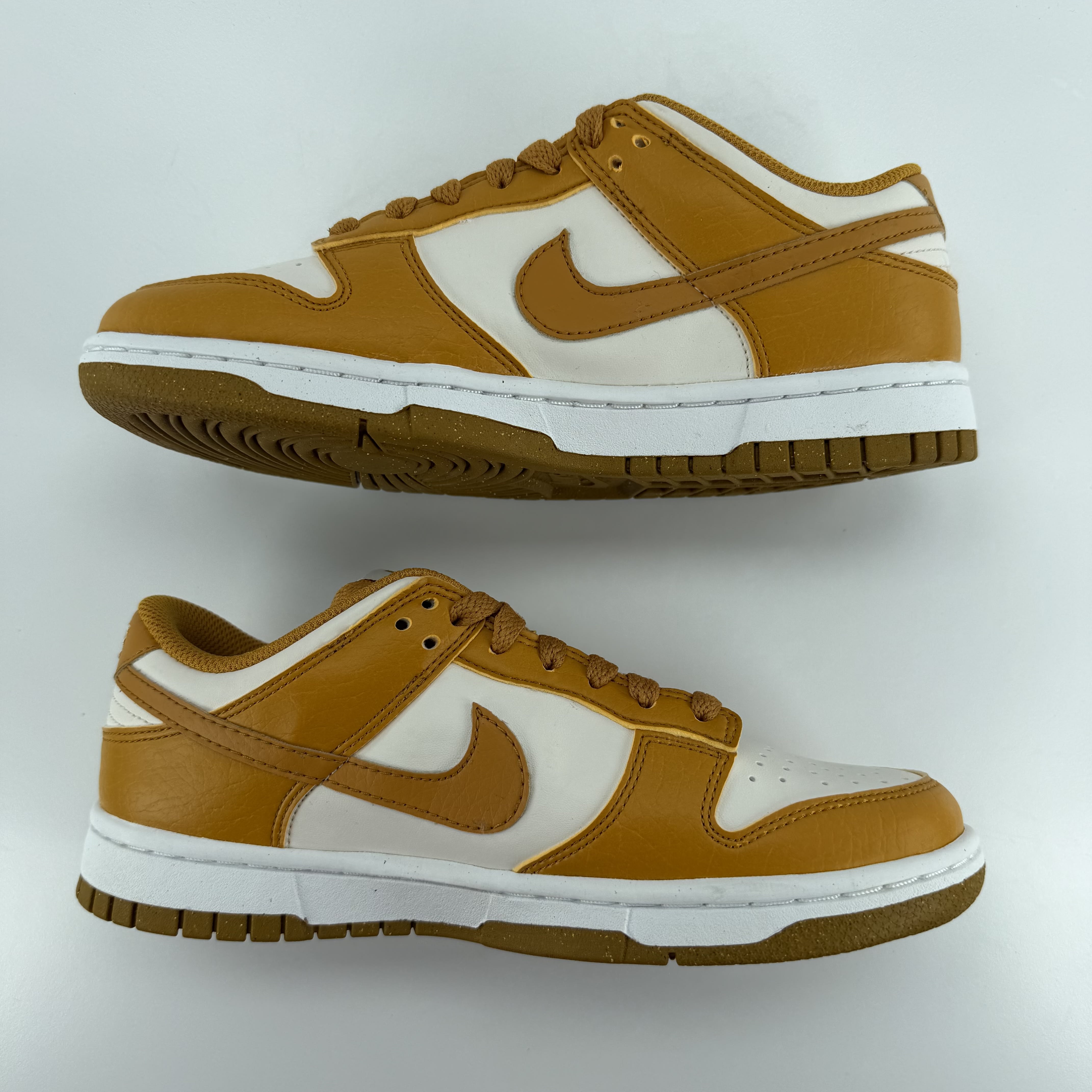 281940 Nike Dunk Low Next Nature Phantom Gold Suede (Women's)