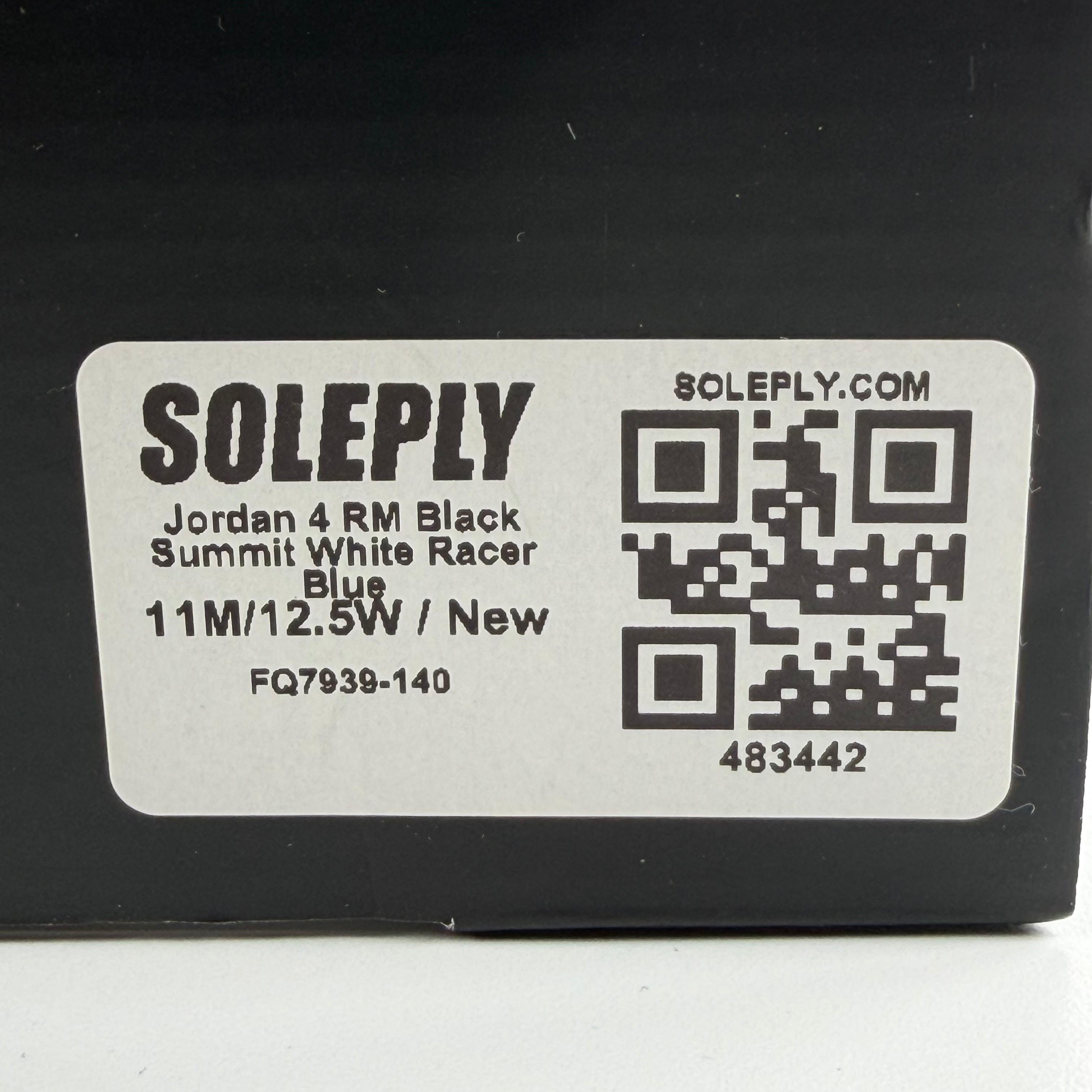 483442 Jordan 4 RM Black Summit White Racer Blue