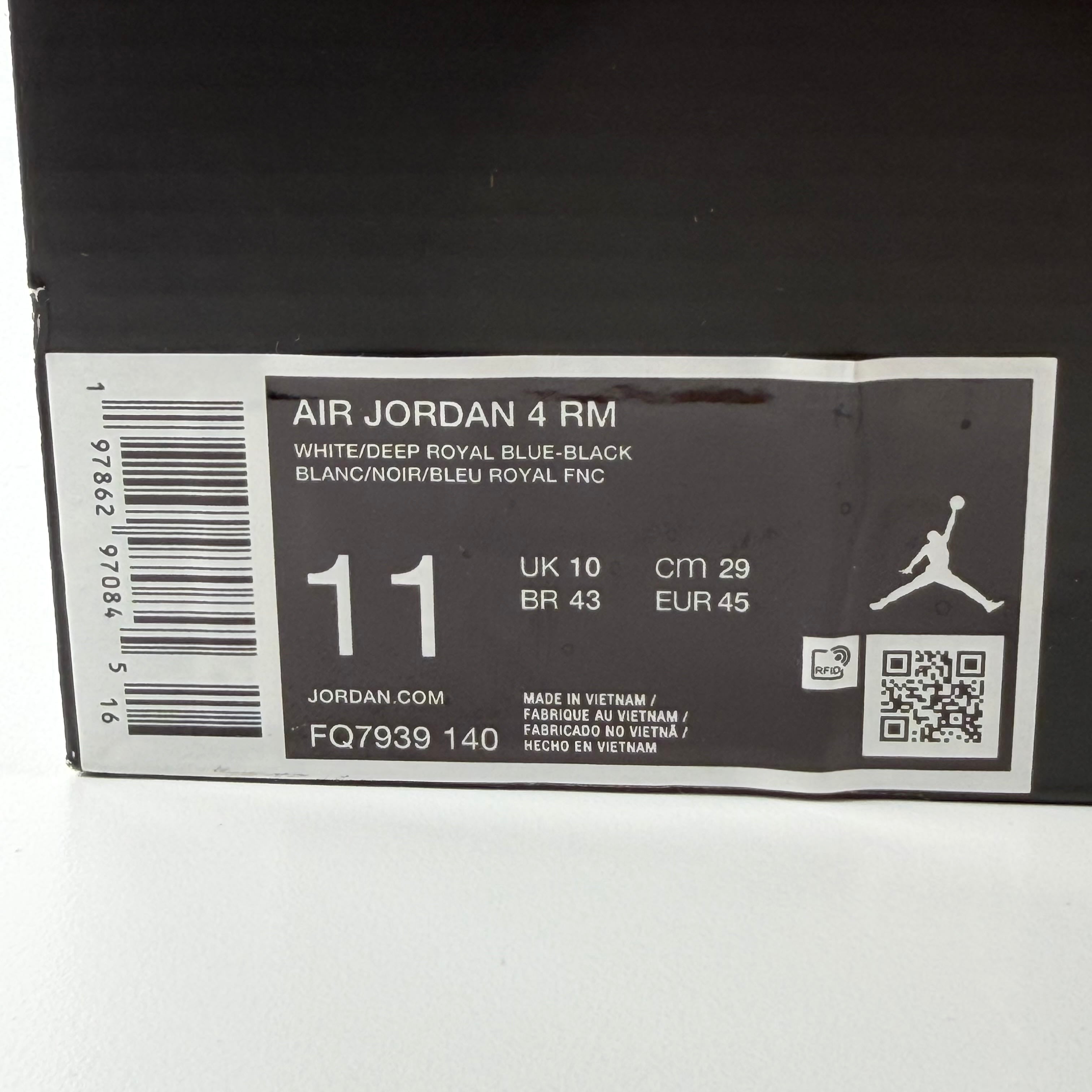 483442 Jordan 4 RM Black Summit White Racer Blue