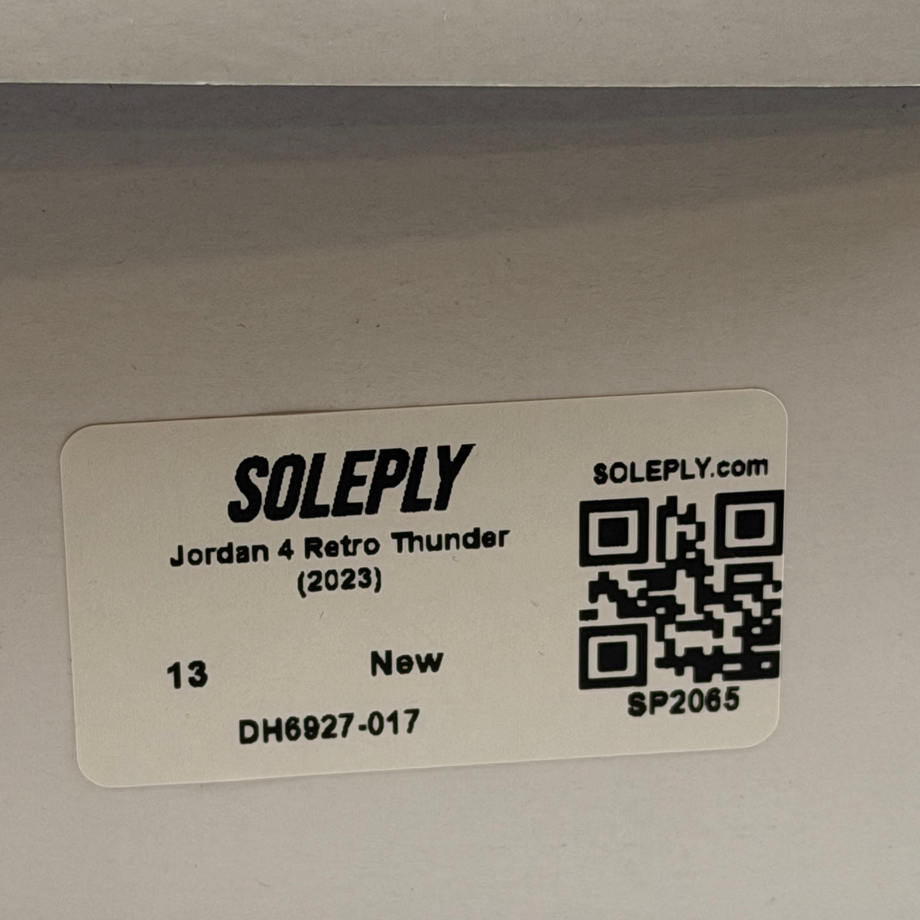 SP2065 Jordan 4 Retro Thunder (2023)