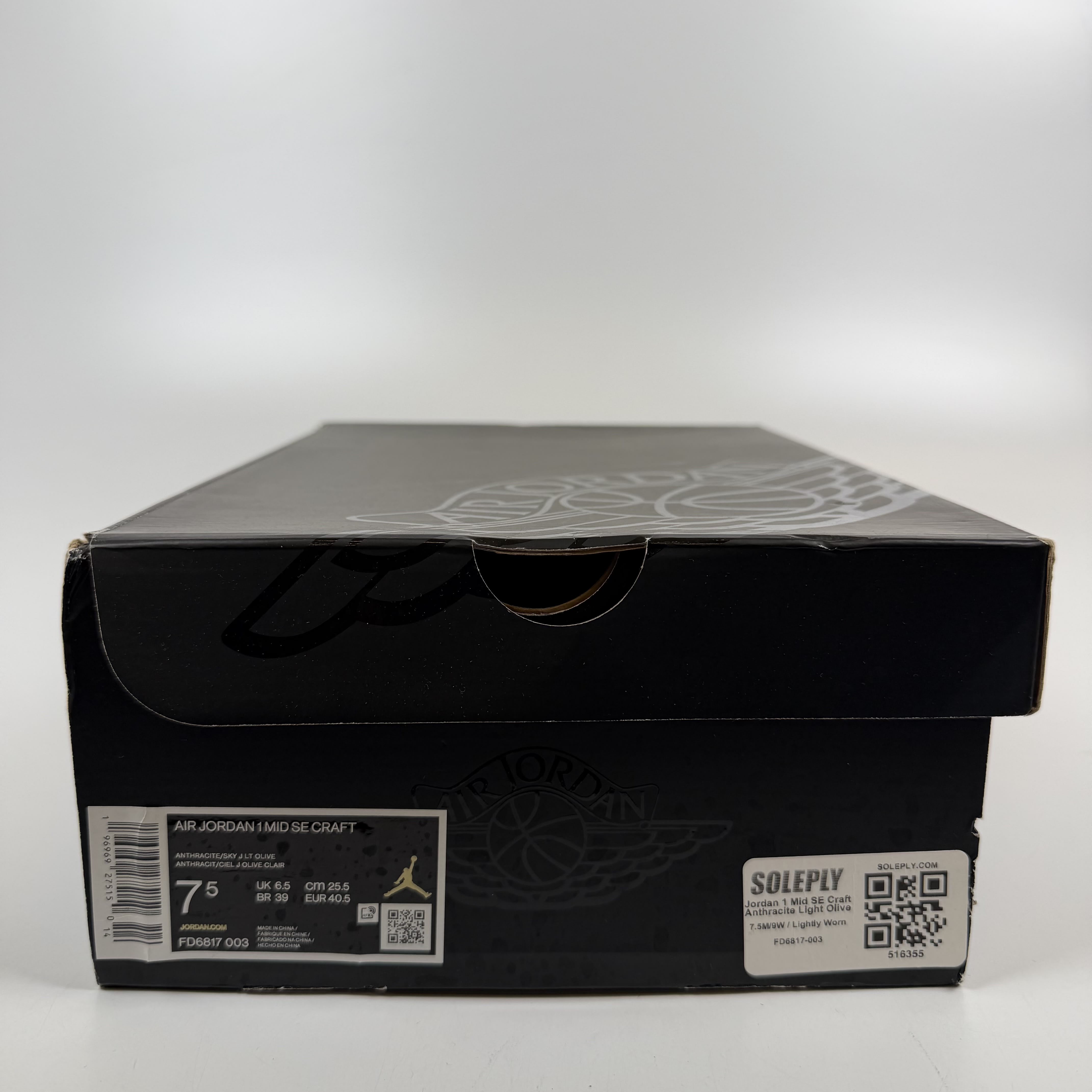 516355 Jordan 1 Mid SE Craft Anthracite Light Olive