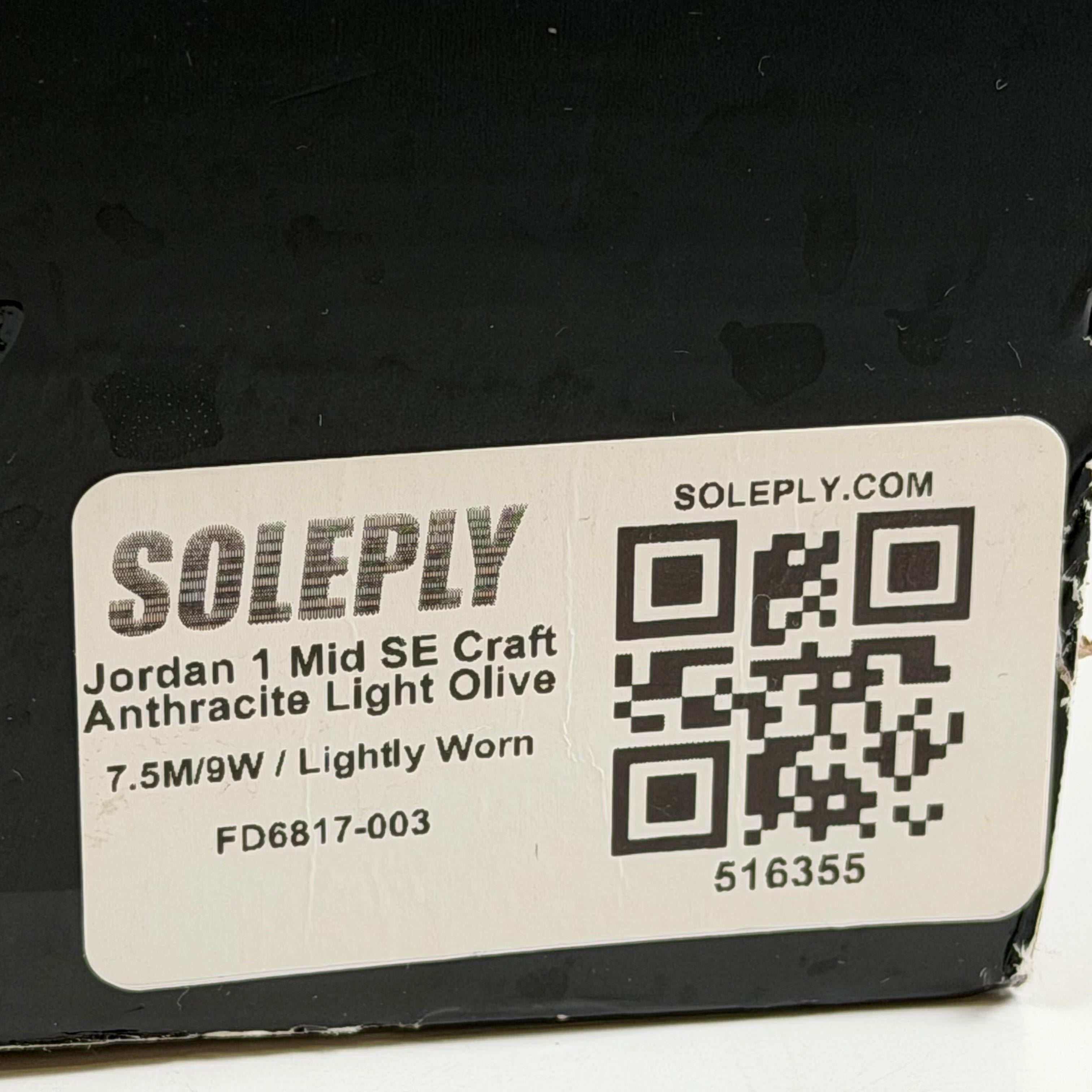 516355 Jordan 1 Mid SE Craft Anthracite Light Olive