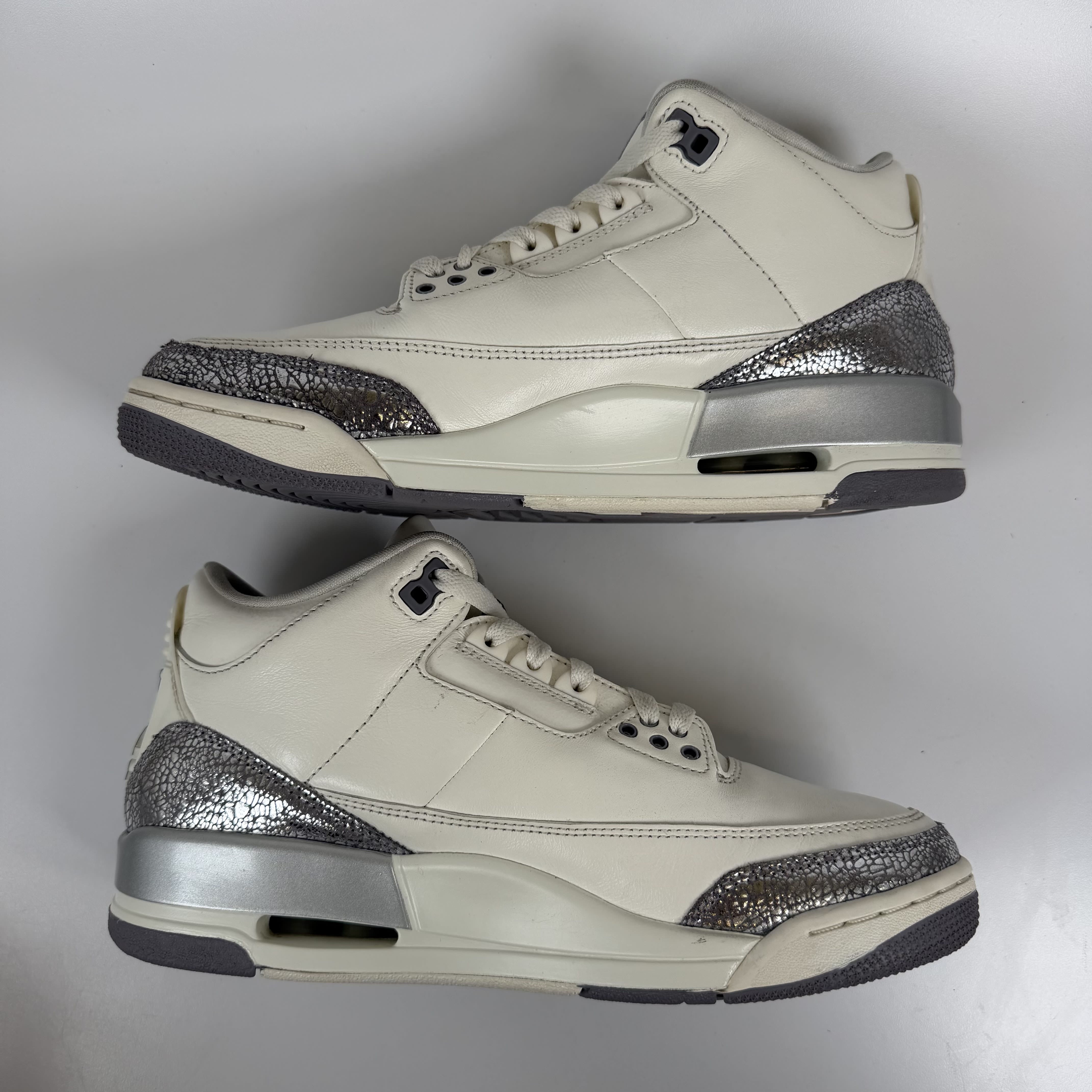 820511 Jordan 3 Retro Sail Cement Grey (Women's)
