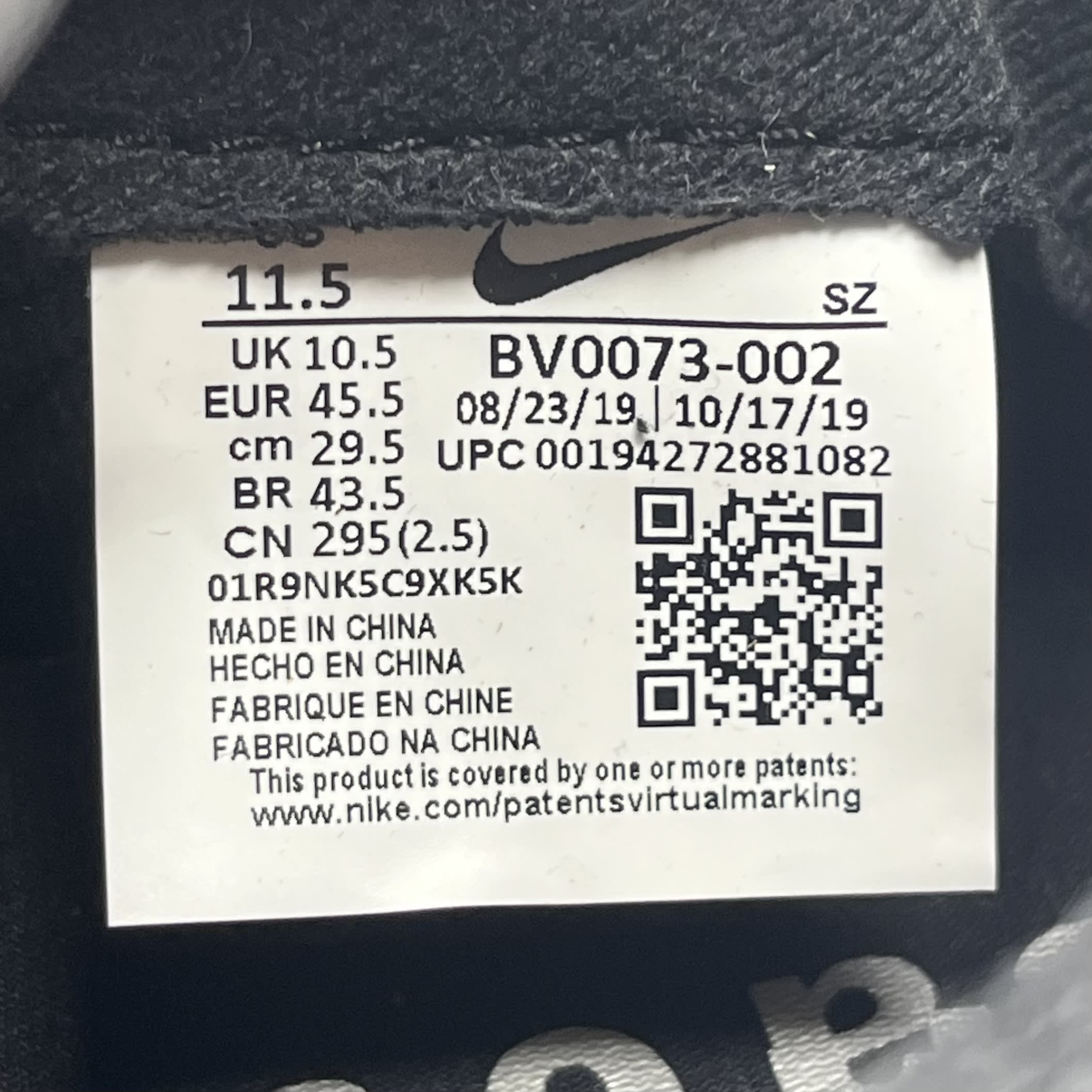 543900 Nike LD Waffle sacai Black Nylon