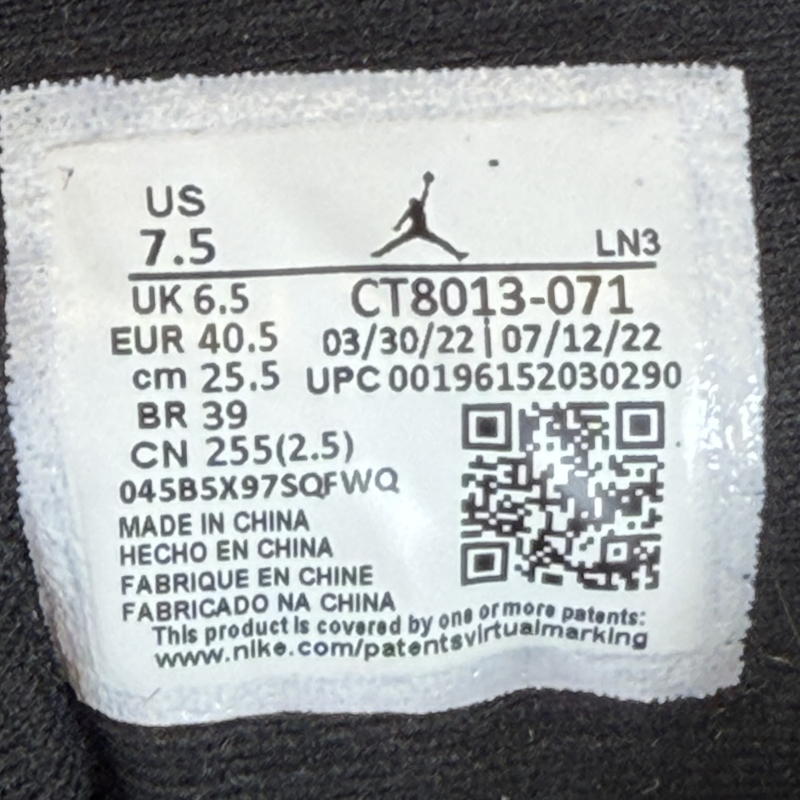 SP6919 Jordan 12 Retro Black Taxi