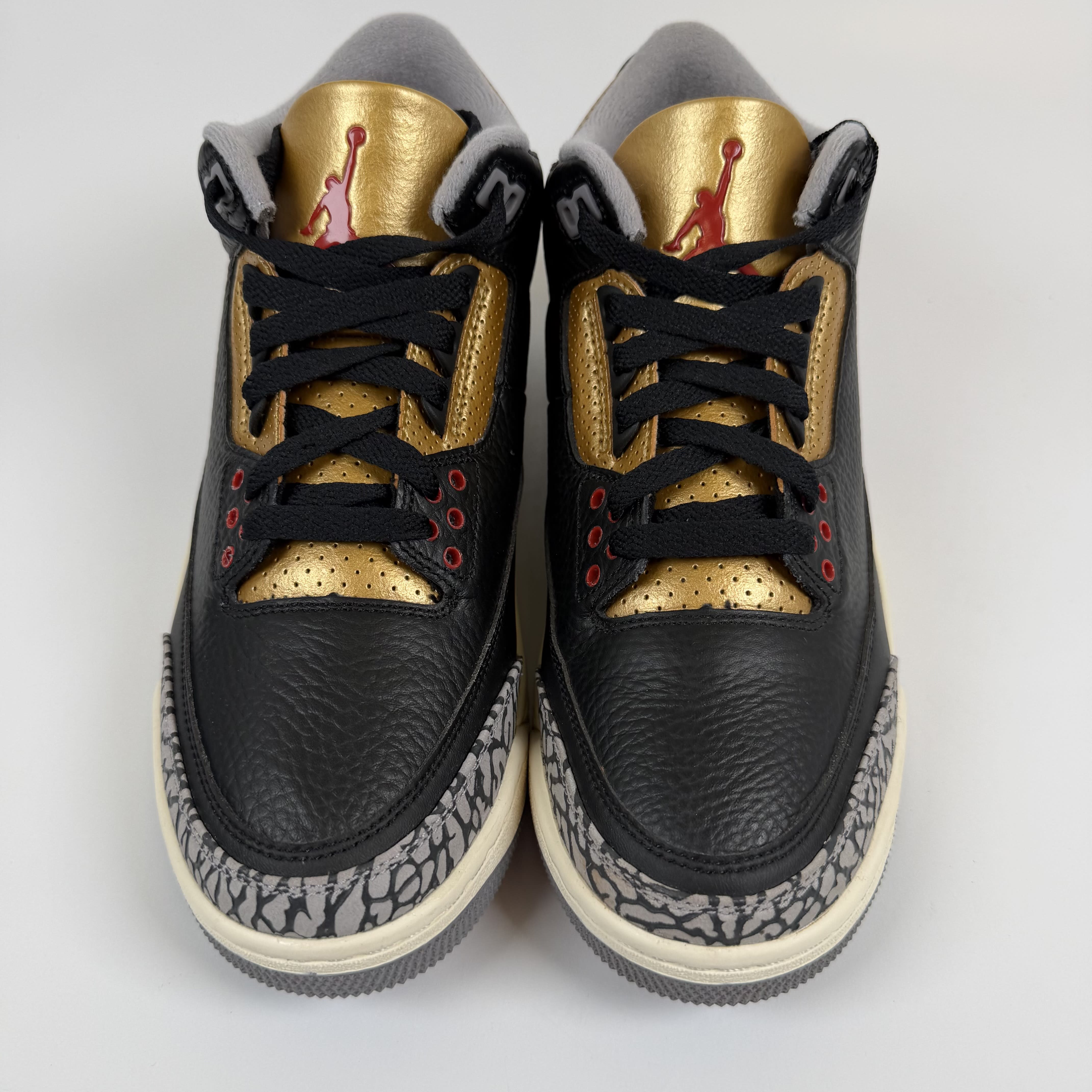 625781 Jordan 3 Retro Black Cement Gold (Women's)
