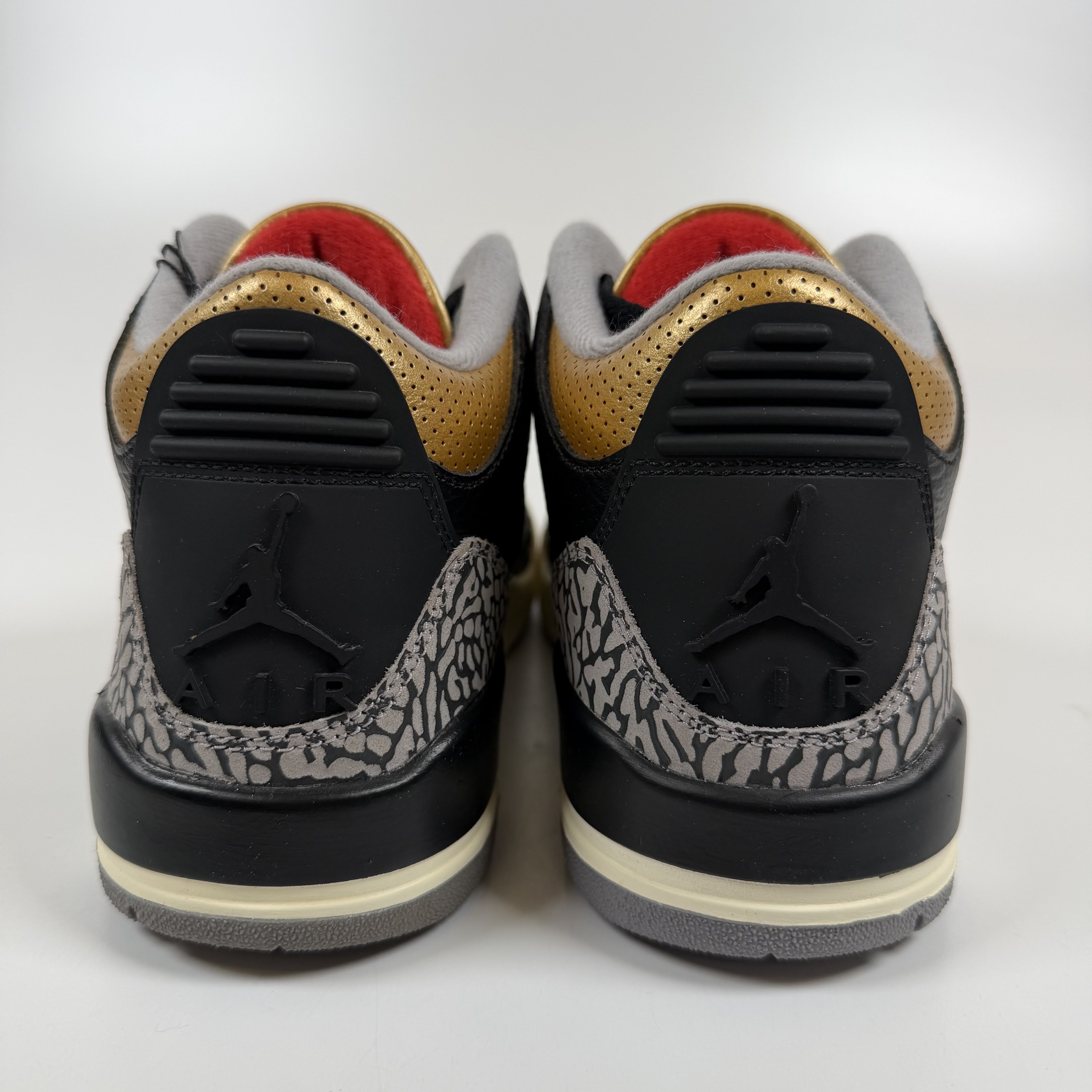 625781 Jordan 3 Retro Black Cement Gold (Women's)