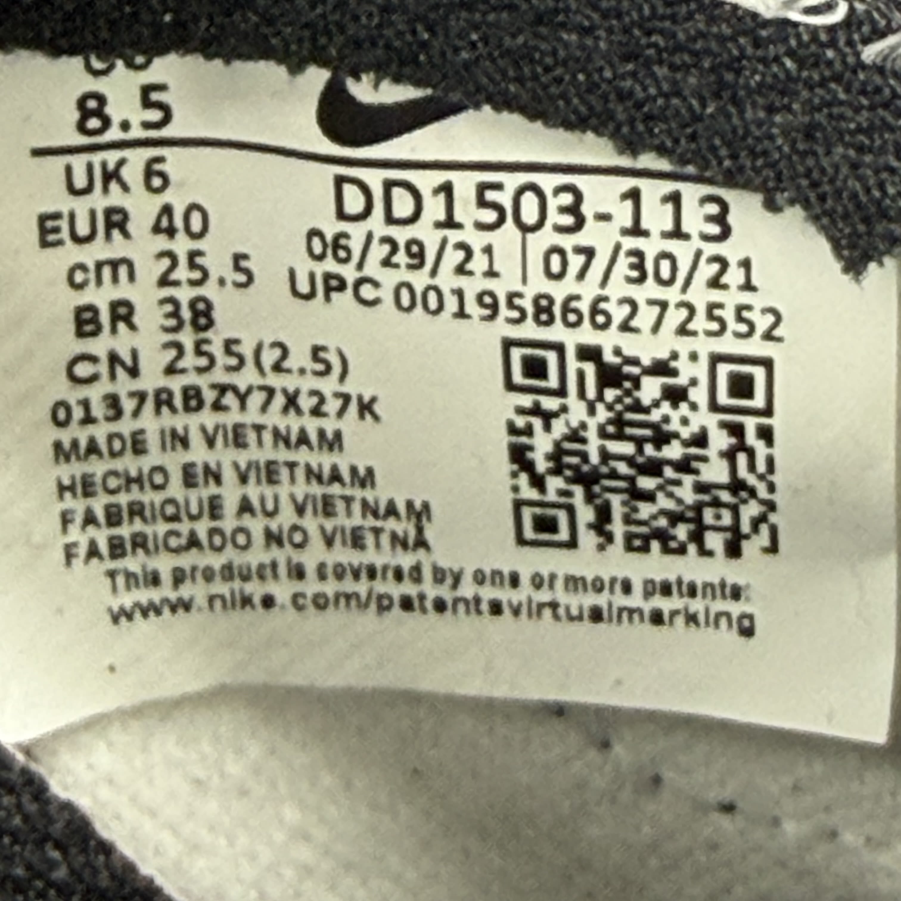 282586 Wmns Dunk Low 'White Black'