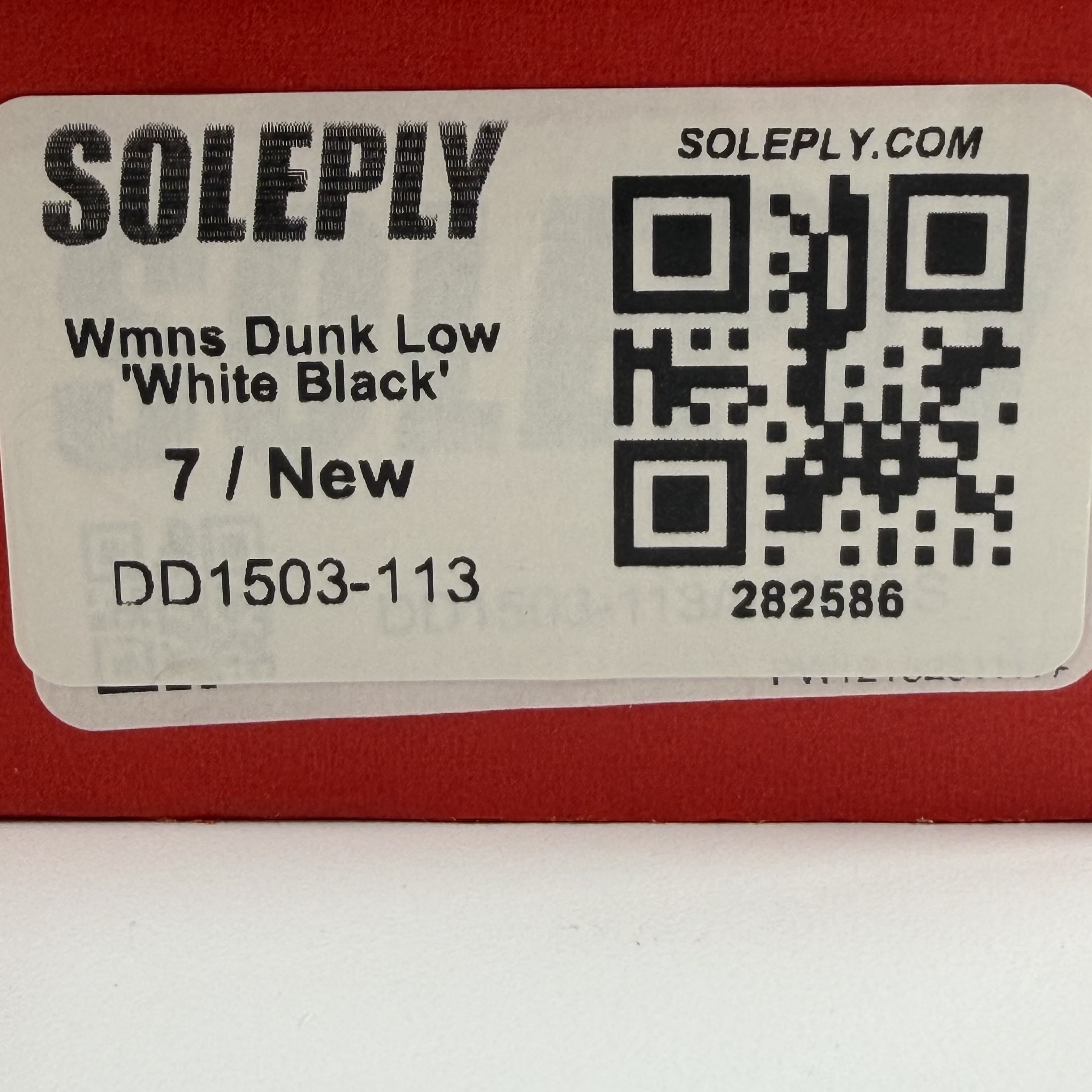 282586 Wmns Dunk Low 'White Black'