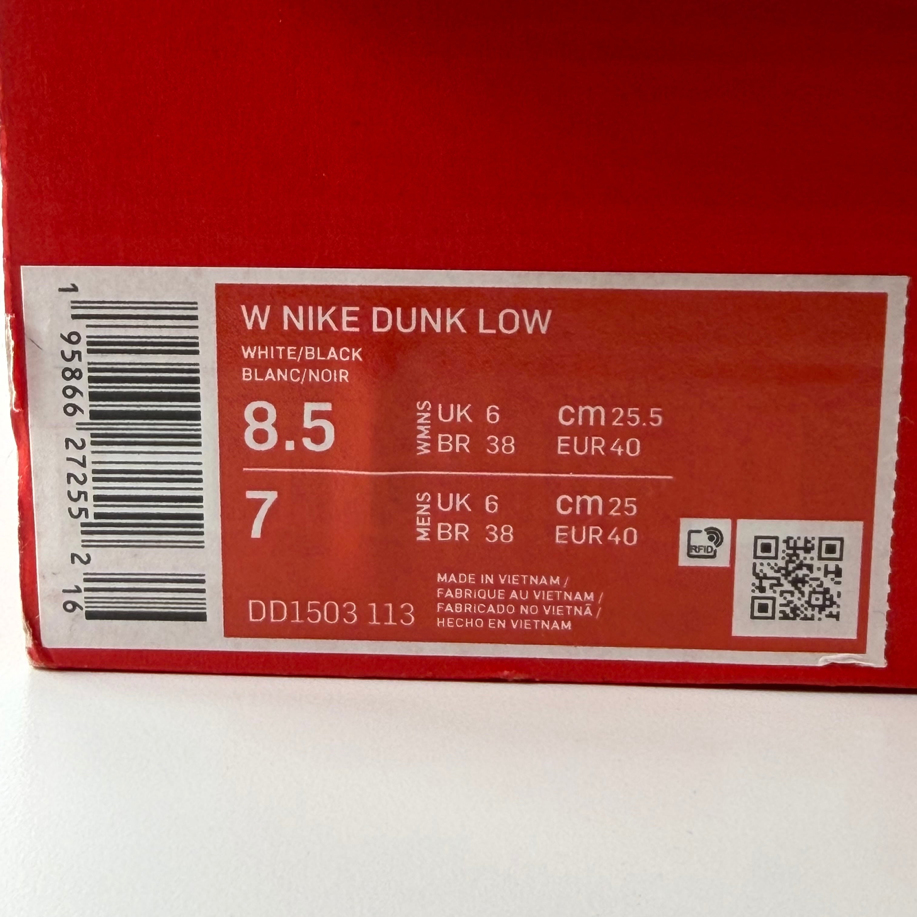 282586 Wmns Dunk Low 'White Black'