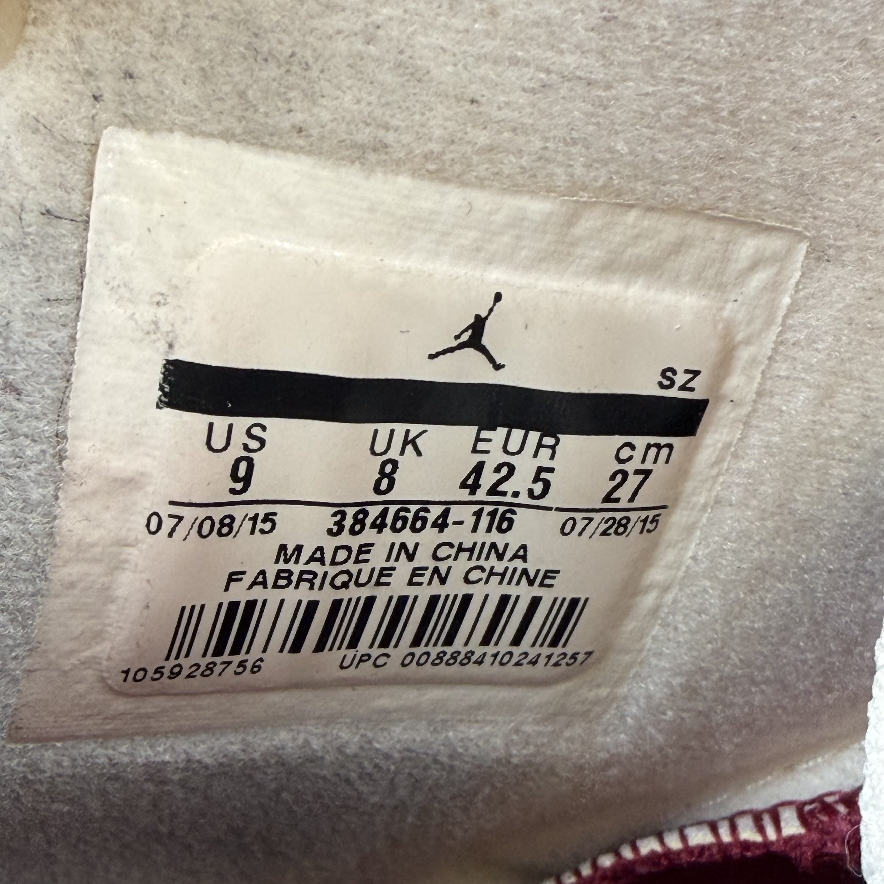 SP10912 Jordan 6 Retro Maroon (2015)