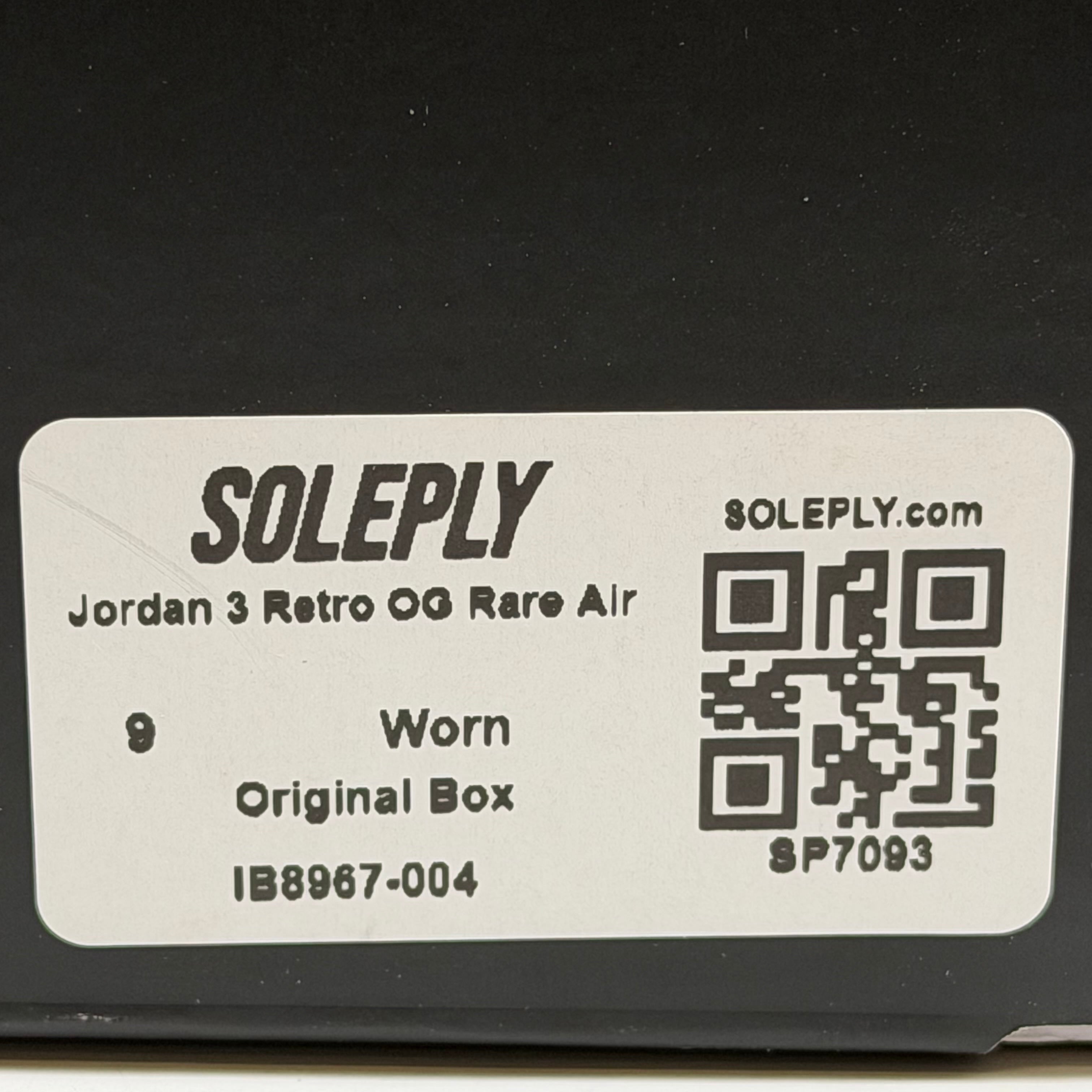 SP7093 Jordan 3 Retro OG Rare Air