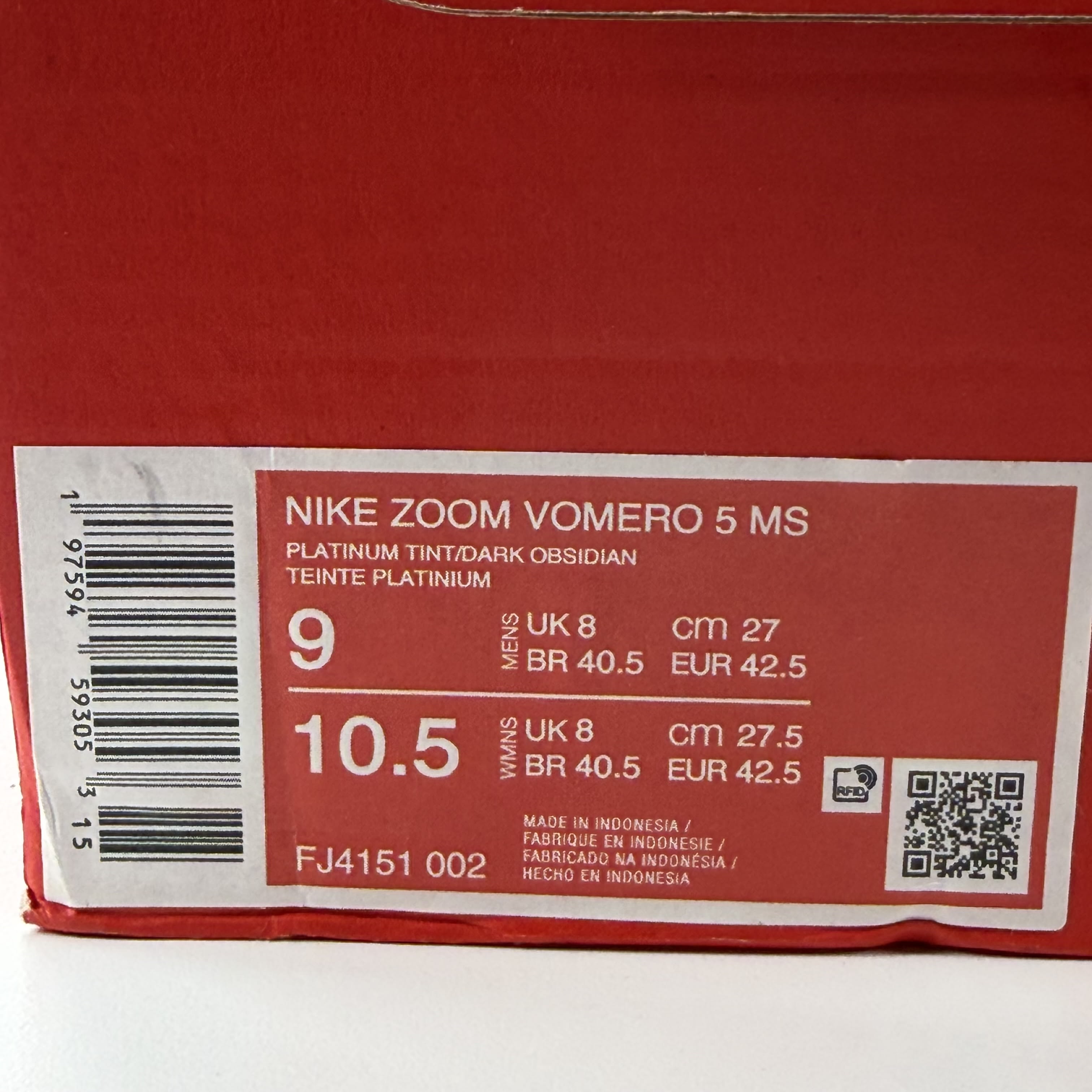 262818 Nike Zoom Vomero 5 Platinum Tint Safety Orange