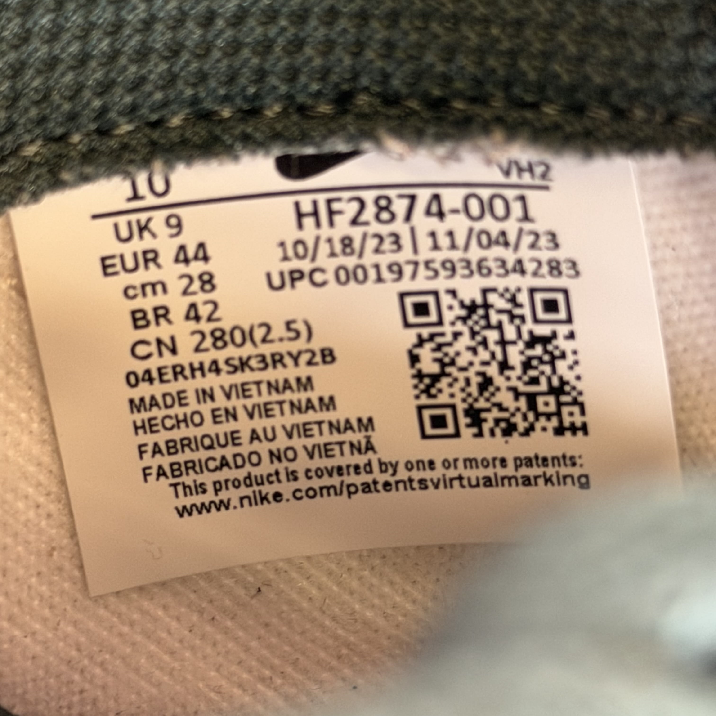 SP6531 Nike Dunk Low Retro SE Photon Dust Vintage Green