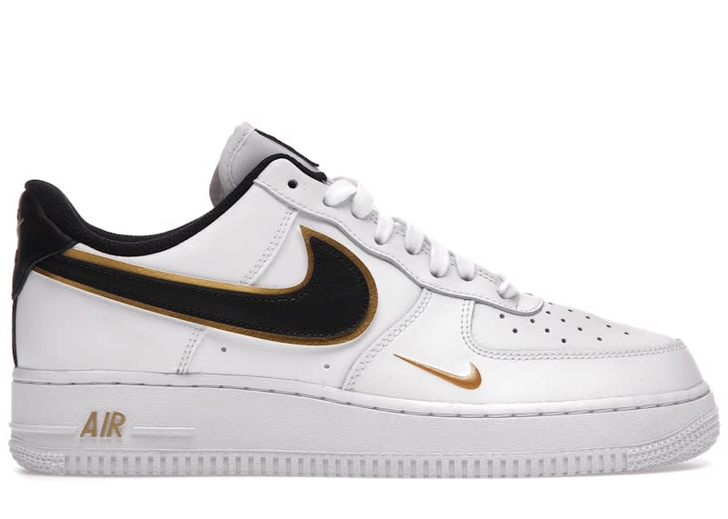 SP14403 Nike Air Force 1 Low '07 LV8 Double Swoosh White Metallic Gold