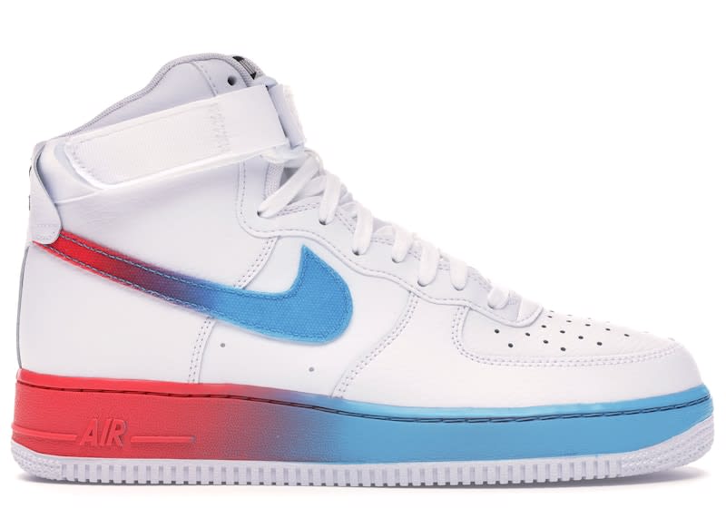 SP9488 Nike Air Force 1 High Gradient White Blue Fury Ember Glow