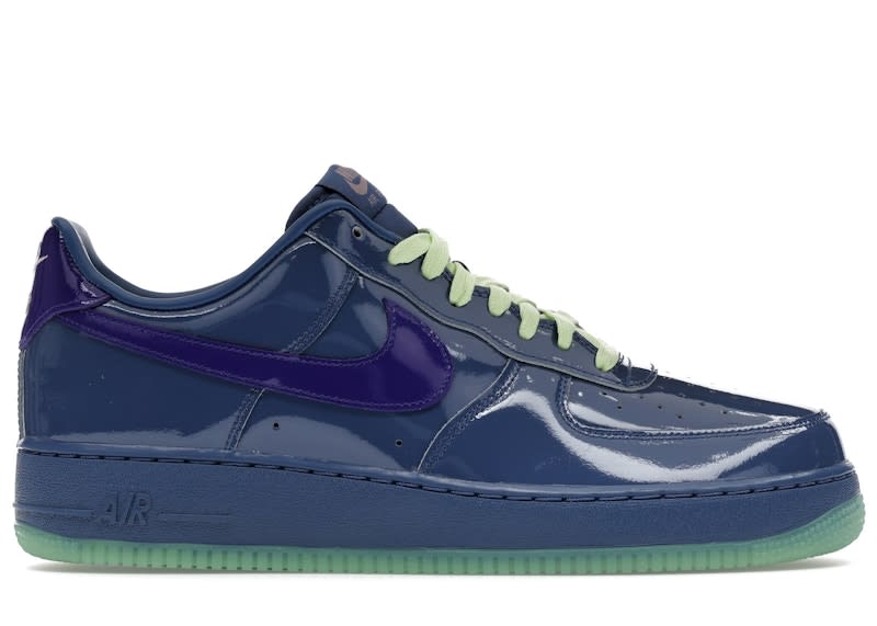 SP10293 Nike Air Force 1 Low Patent Leather Mystic Navy Grape Ice
