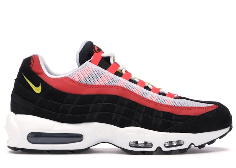 SP7433 Nike Air Max 95 Black Crimson Yellow