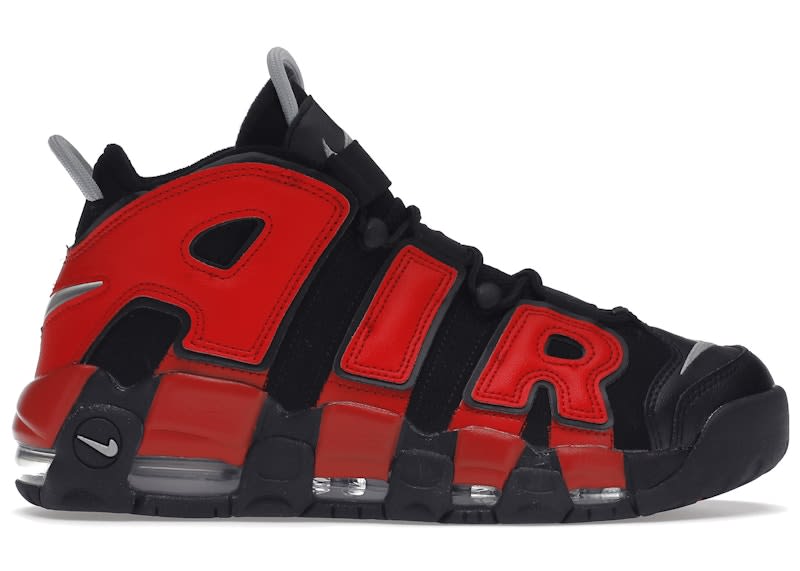 SP12134 Nike Air More Uptempo 96 Alternates Split Black Varsity Red