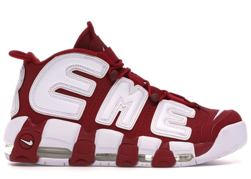 SP7769 Nike Air More Uptempo Supreme Suptempo Red