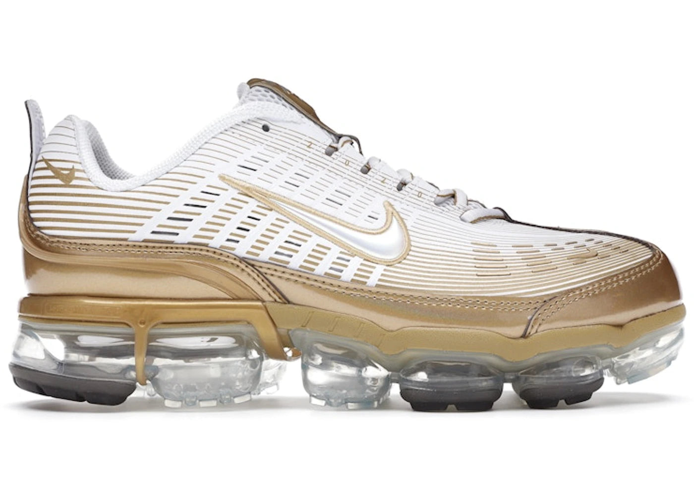 SP16719 Nike Air VaporMax 360 White Metallic Gold