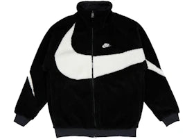 SP15530 Nike Big Swoosh Reversible Boa Jacket (Asia Sizing) Black White