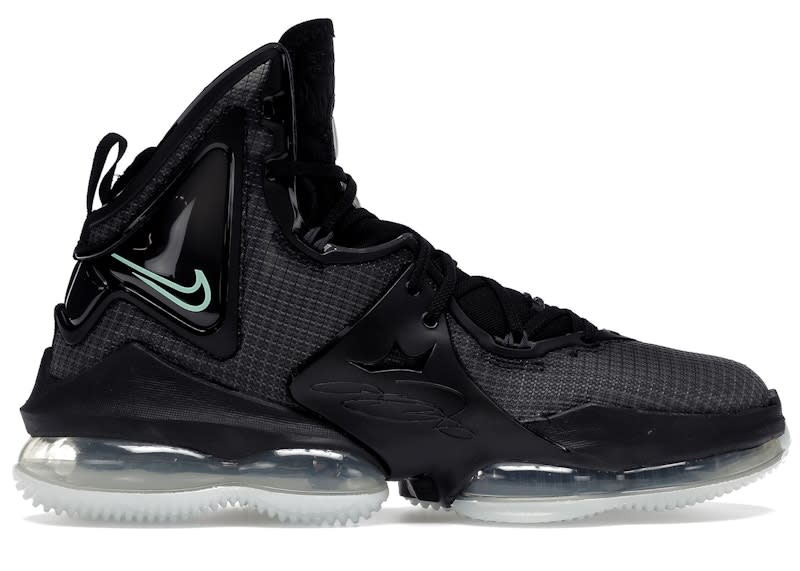 SP10819 Nike LeBron 19 Black Anthracite Green Glow