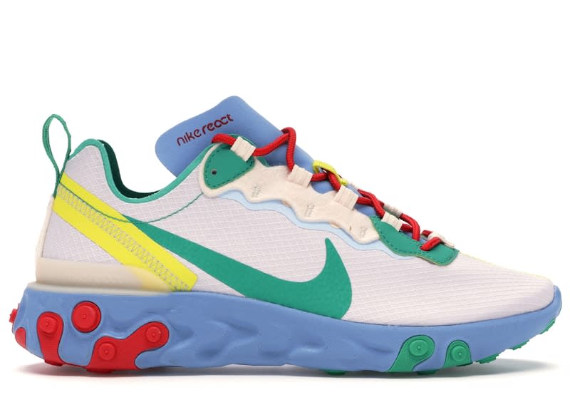 SP8182 Nike React Element 55 Guava Ice Vast Grey Lucid Green