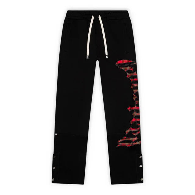 SP3282 Godspeed OG Logo Sweatpants Black/Red Plaid