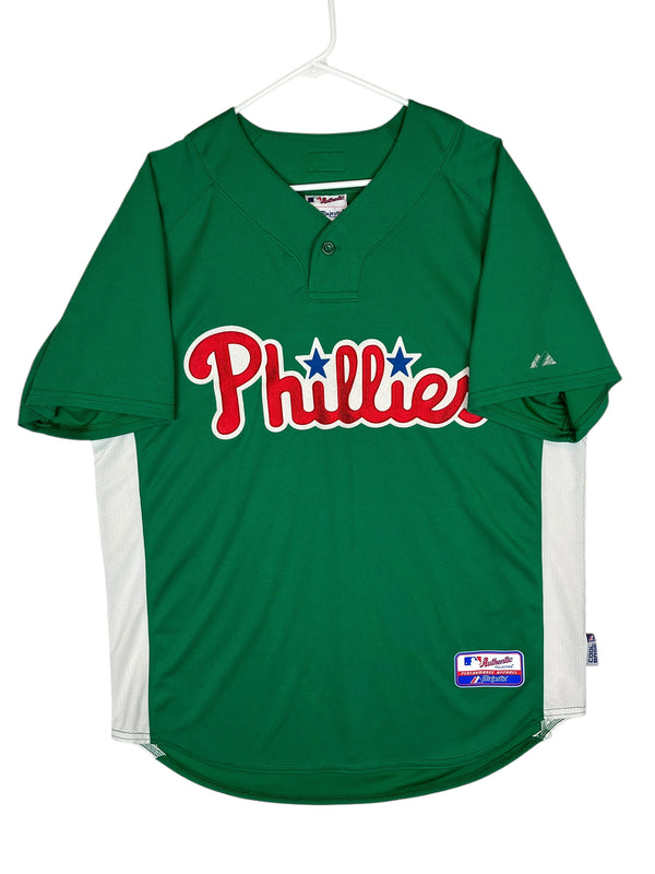 (modern) Philadelphia Phillies St. Patrick's Day Green Practice Jersey