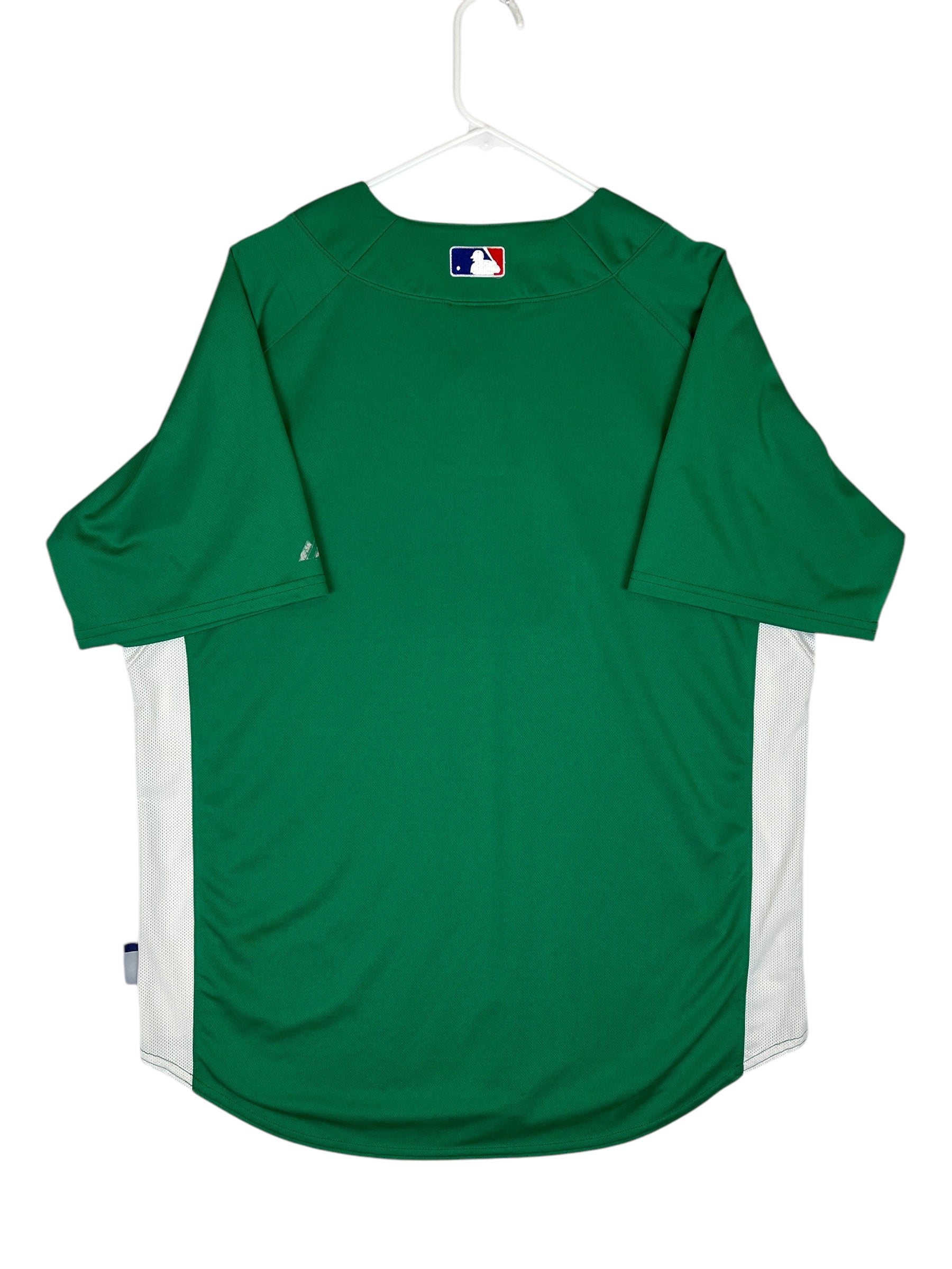 435602 (modern) Philadelphia Phillies St. Patrick's Day Green Practice Jersey