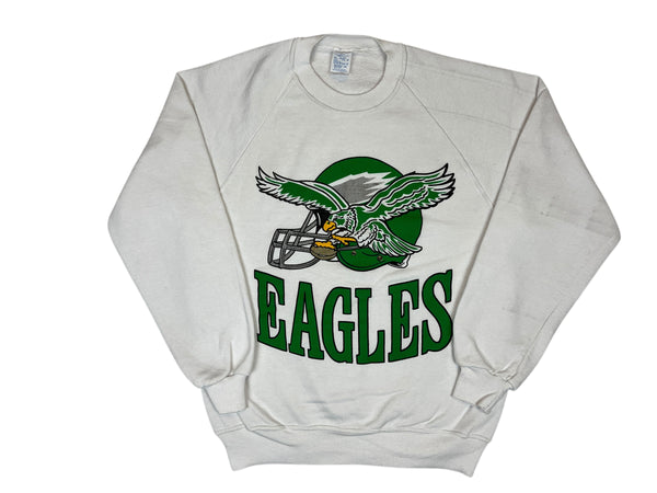 (90s) Philadelphia Eagles Kelly Green / White Crewneck