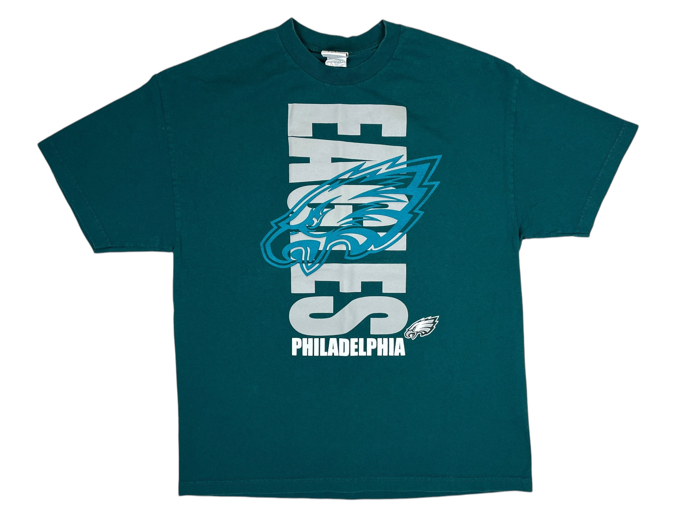 435544 (00s) Philadelphia Eagles Triple Logo Midnight Green T-Shirt
