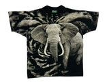 (90s) Elephant All Over Print Animal T-Shirt