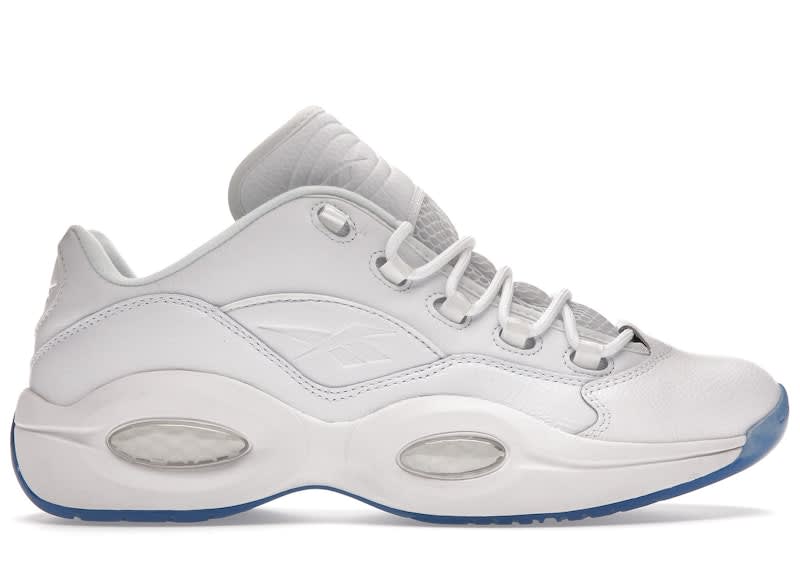 SP7893 Reebok Question Low White Clear Blue Sole