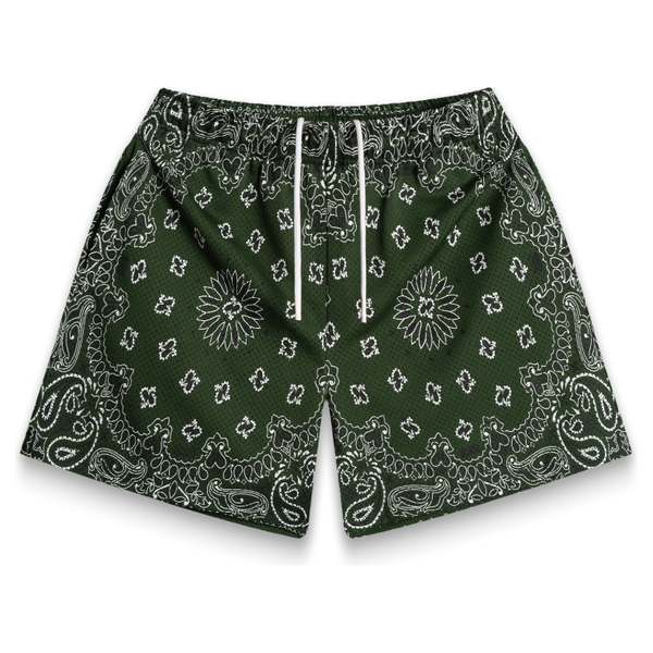 Bravest Studios Paisley Two-Tone Shorts 'Green'