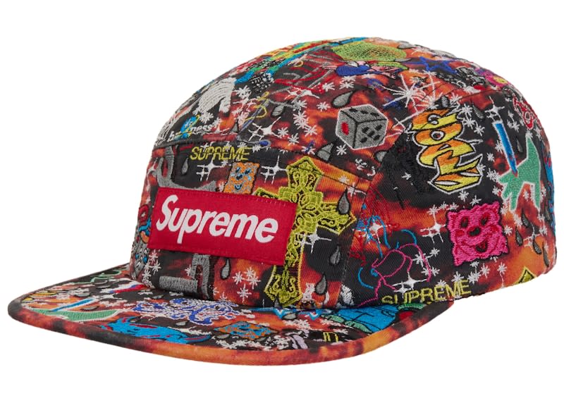SP15057 Supreme AOI Embroidered Camp Cap Red