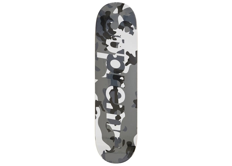 SP10142 Supreme Camo Logo Skateboard Deck Snow Camo