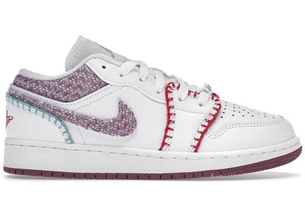 Jordan 1 Low White Light Bordeaux (GS)