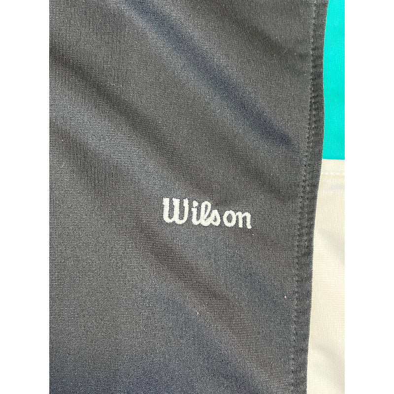 (90s) Wilson Tennis Teal Colorblock Track Jacket