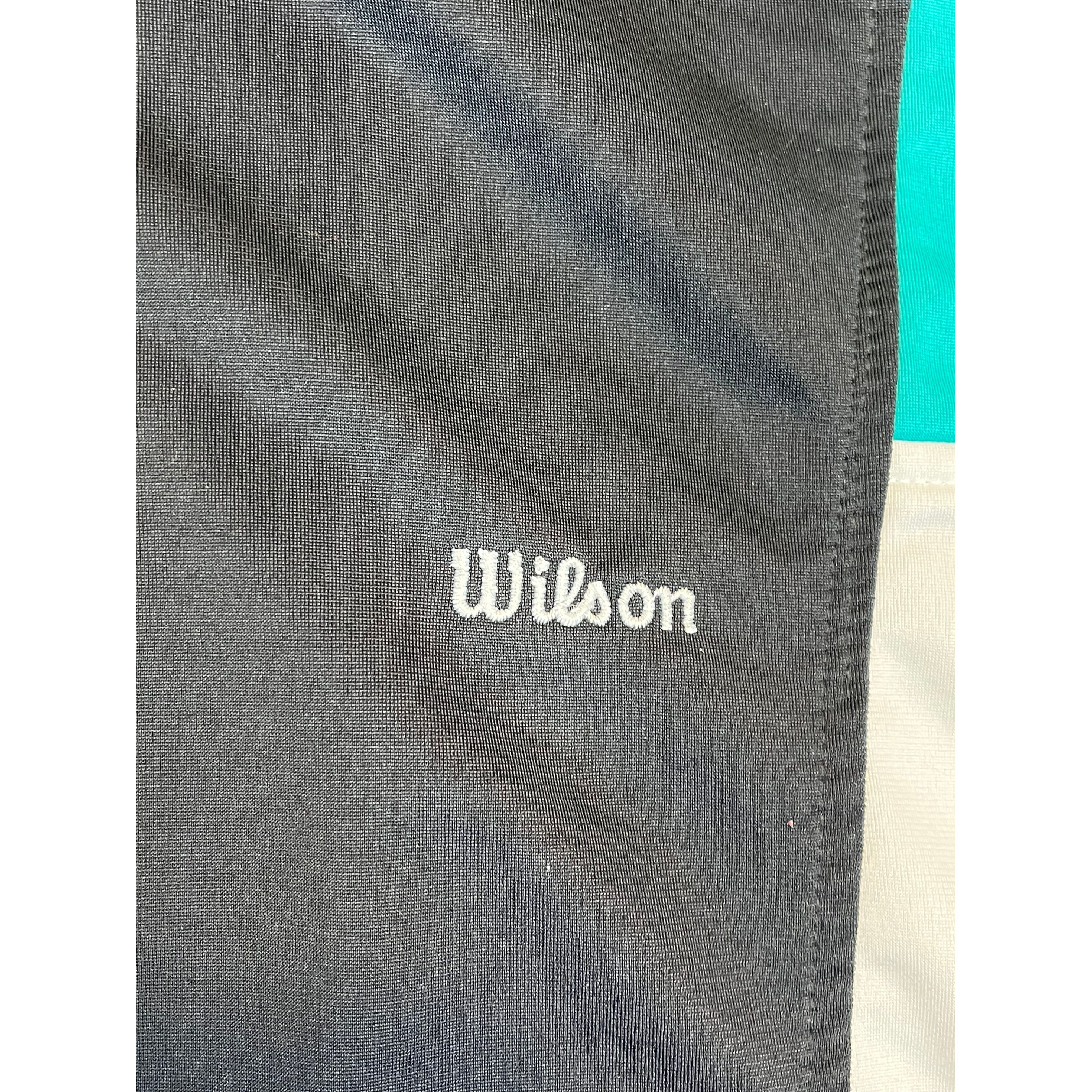 267924 (90s) Wilson Tennis Teal Colorblock Track Jacket