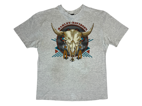 (1993) Harley Davidson Bull Horn Skull Lancaster T-Shirt