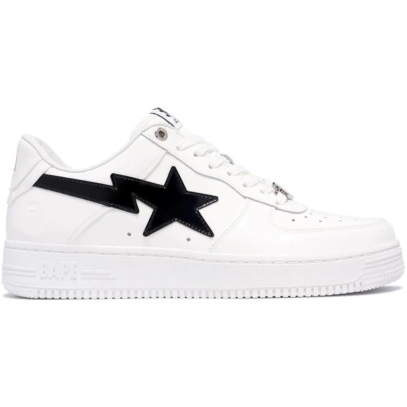 340354 A Bathing Ape Bape Sta #2 White Patent