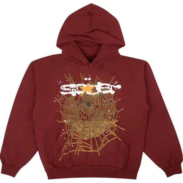 Sp5der Hoodie 'Maroon'