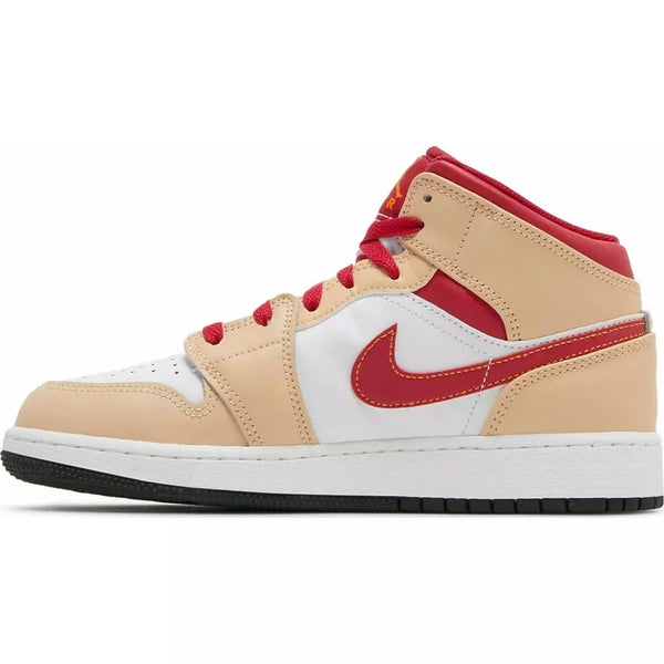 Air Jordan 1 Mid GS 'White Onyx Light Curry'