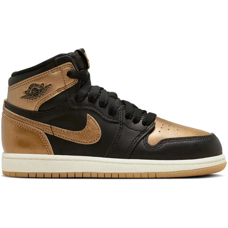 Jordan 1 Retro High OG Black Metallic Gold (PS)