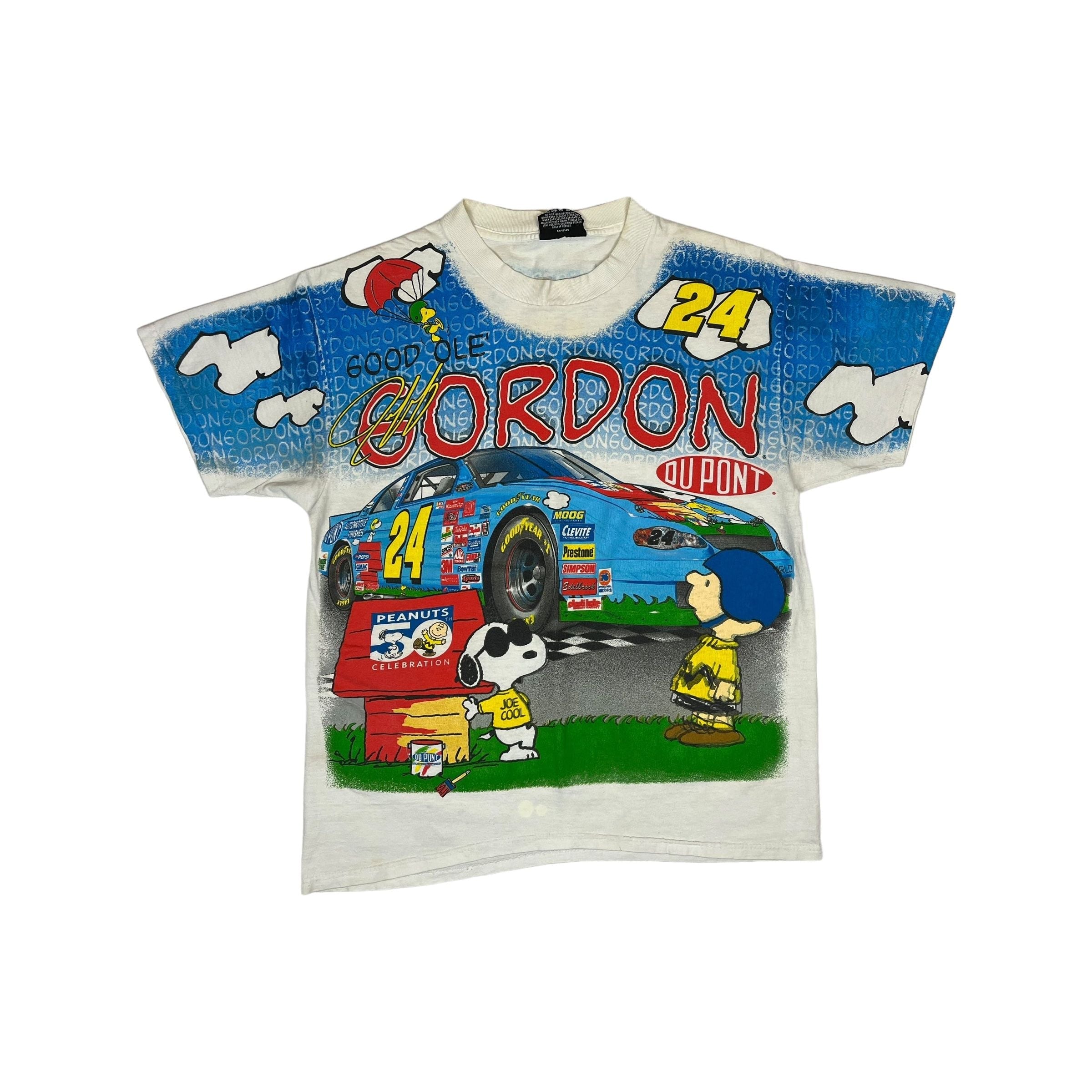 262215 (2000) Jeff Gordon x Charlie Brown Nascar All Over Print T-Shirt
